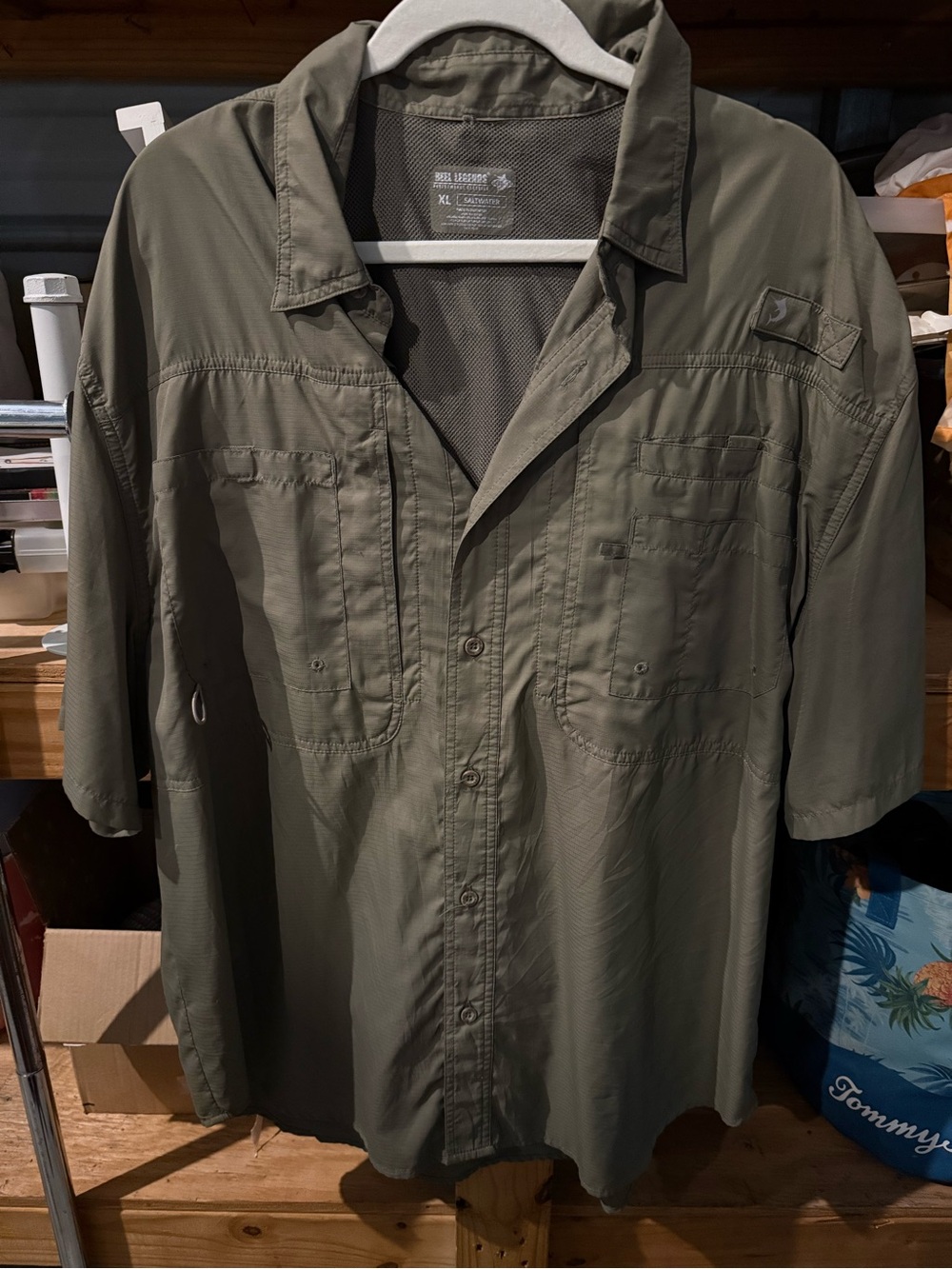 Men's Lightweight Olive Green Button-Front Jacket